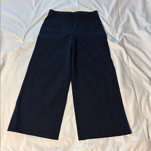 Elegant Navy, wide-leg, high-waisted Women's Pants